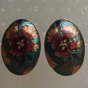 ‼️final must bundle ‼️Vintage Cloisonné ClipOn Earrings